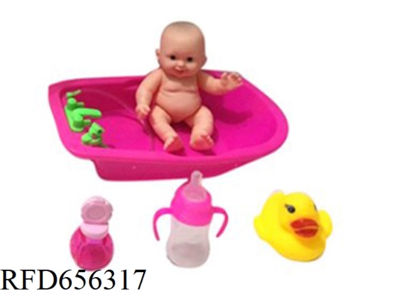 BABY FIVE-INCH DOLL BATHROOM SET