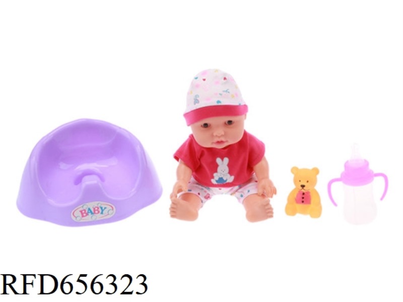 IMITATION VINYL DOLL 10-INCH TOILET SET