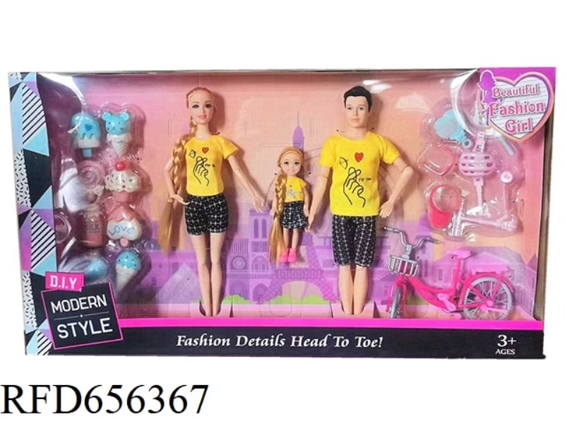 11.5 INCH FULL JOINT DOLL FAMILY SET