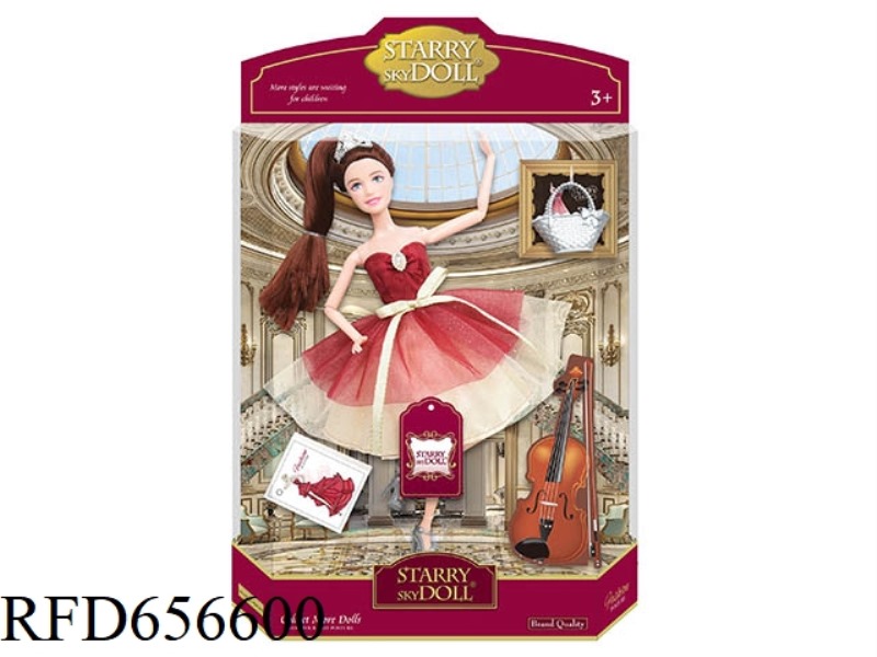11.5 INCH 12 JOINTS ELEGANT PIANO PRINCESS DOLL