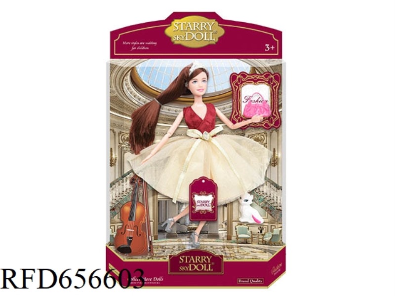 11.5 INCH 12 JOINTS ELEGANT PIANO PRINCESS DOLL