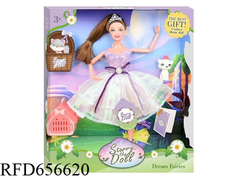 11.5 INCH 12 JOINTS PURPLE DREAM FASHION DOLL