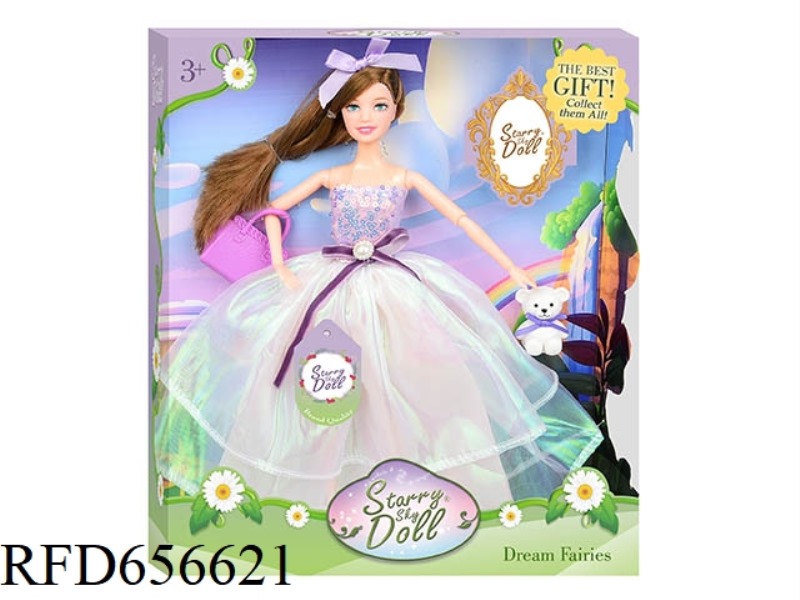 11.5 INCH 12 JOINTS PURPLE DREAM FASHION DOLL