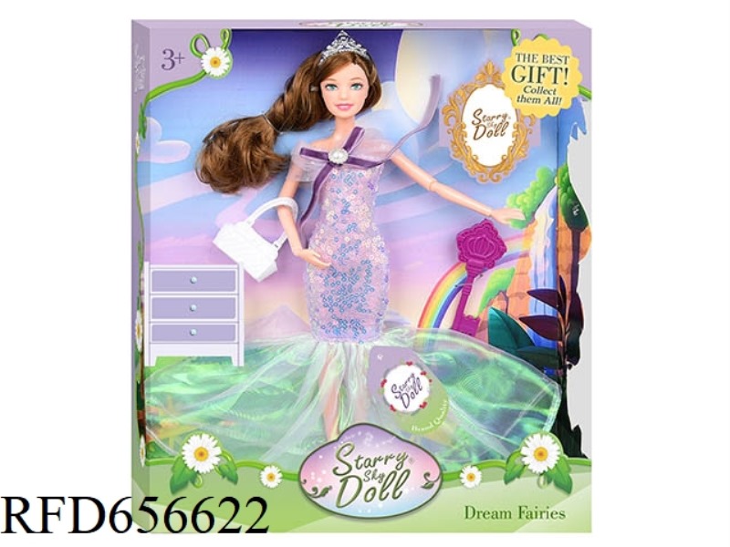 11.5 INCH 12 JOINTS PURPLE DREAM FASHION DOLL