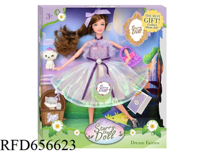 11.5 INCH 12 JOINTS PURPLE DREAM FASHION DOLL