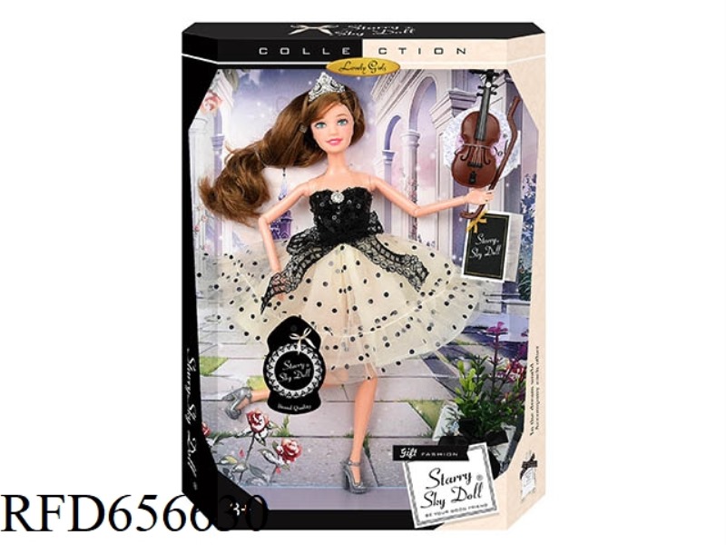 11.5 INCH 12-JOINT DIAMOND VIOLIN DOLL