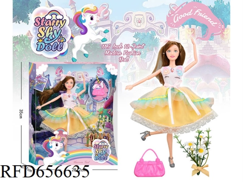 11.5 INCH 12-JOINT UNICORN DOLL