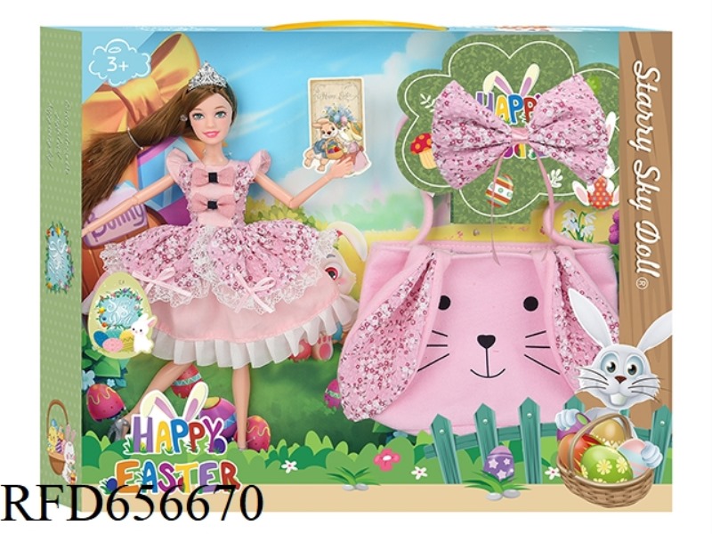 11.5 INCH 12-JOINT EASTER DOLL WITH BAG