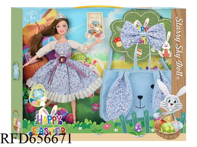 11.5 INCH 12-JOINT EASTER DOLL WITH BAG