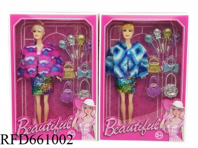 11.5-INCH STYLISH GIRL WITH MAGIC WAND HANDBAG BLISTER SET 2 MIXED