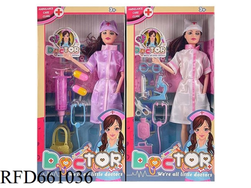 11.5 INCH 9 JOINT SOLID NURSE WITH MEDICAL BLISTER 2 MIXED
