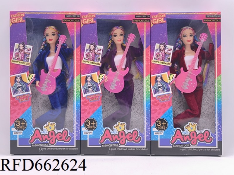 11.5-INCH ELEVEN-JOINT COLOR DOUBLE BRAID FASHION BARBIE WITH GUITAR