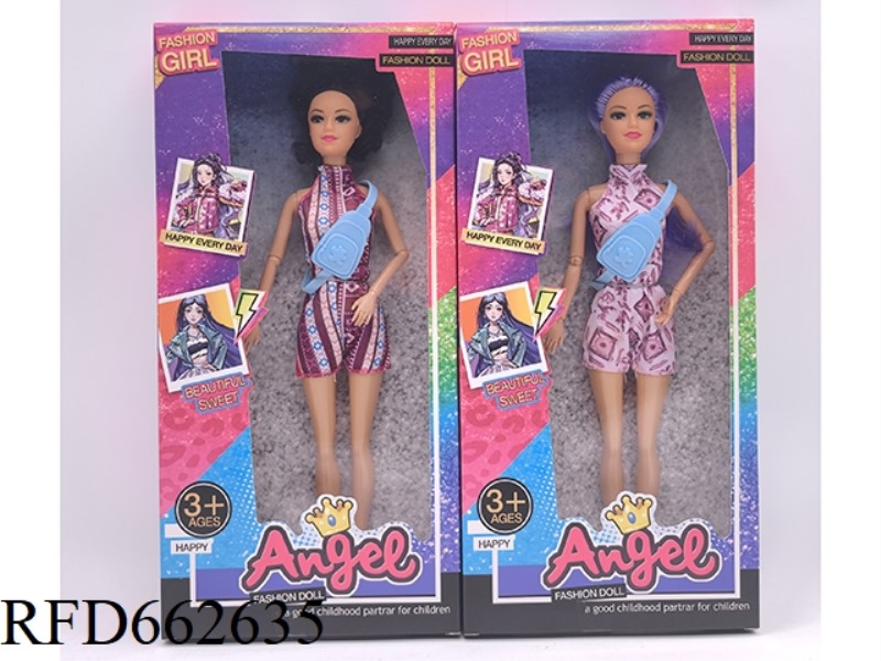 11.5 INCH 9 JOINTS REAL BLACK FASHION BARBIE BAG