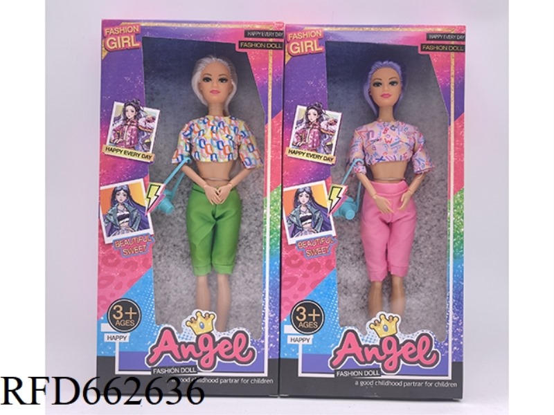 11.5 INCH 9 JOINTS REAL BLACK FASHION BARBIE WITH CAMERA