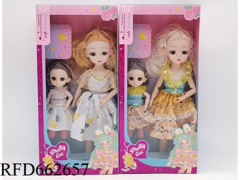 12-INCH MULTI-JOINT 3D EYE PUPIL FASHION DOLL +6-INCH MULTI-JOINT 3D EYE PUPIL FASHION DOLL (PARENT-