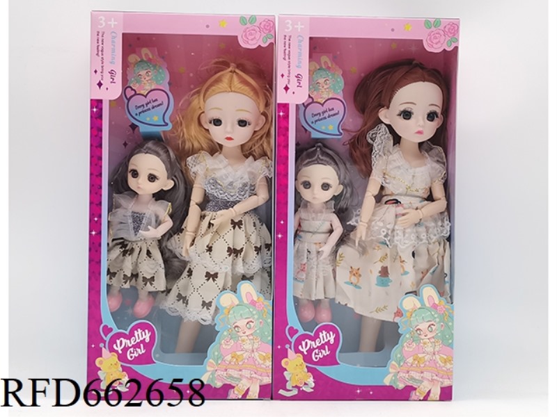 12-INCH MULTI-JOINT 3D EYE PUPIL FASHION DOLL +6-INCH MULTI-JOINT 3D EYE PUPIL FASHION DOLL (PARENT-