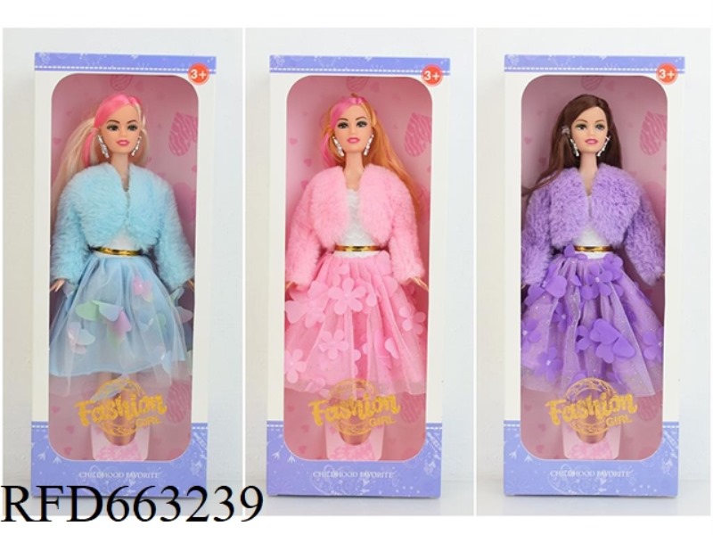 2025 NEW 11.5 INCH LIVE HAND CASUAL FUR JACKET REAL BODY BARBIE THREE RANDOM MIXED
