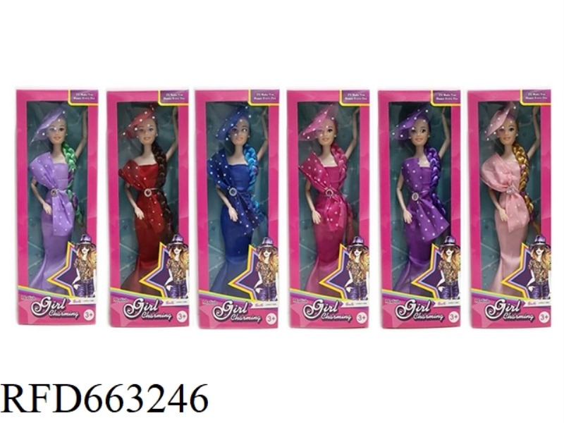 2025 NEW 11.5 INCH SOLID BODY 9 JOINT BRAIDED HAIR DRESS BARBIE SIX RANDOM MIXED