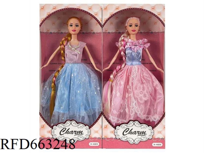 2025 NEW 11.5 INCH BRAIDED HAIR LIVE HAND BODY TRANSPARENT GAUZE DRESS SHORT SKIRT TWO RANDOM MIXED