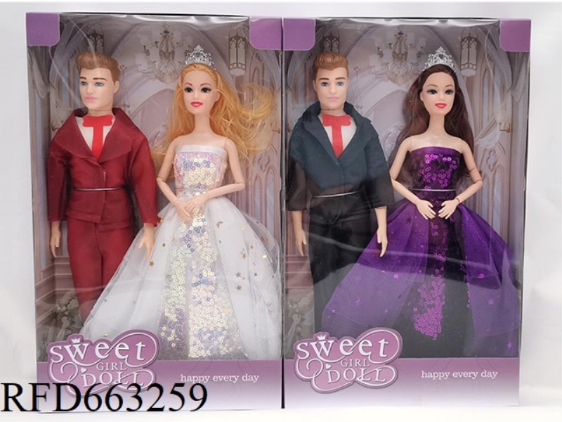 2025 NEW 11.5 INCH 9 KNUCKLE SOLID COUPLE SUIT DRESS WITH CROWN TWO RANDOM MIXED TWO