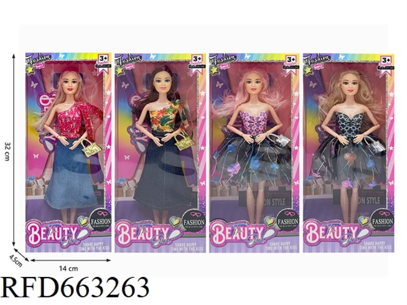 2025 NEW 11.5 INCH 9 JOINT CASUAL JEANS TRANSPARENT CASUAL WEAR REAL BODY BARBIE BAG FOUR RANDOM MIX
