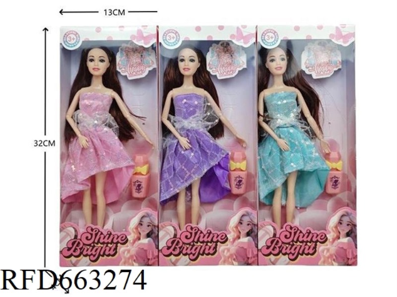 2025 NEW 11.5 INCH 9 JOINT GAUZE DRESS SKIRT VASE REAL BODY BARBIE THREE RANDOM MIXED