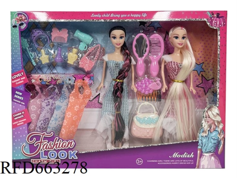 2025 NEW 11.5 INCH LIVE HAND BRAIDED LONG HAIR MIXED TWO WITH A SMALL WARDROBE COMB MIRROR BAG HAIRP