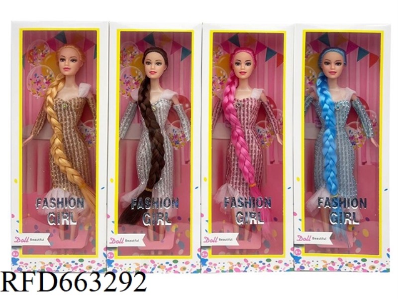 2025 NEW 11.5 INCH LIVE HAND CASUAL BRAIDED HAIR DRESS REAL BODY BARBIE BAG FOUR RANDOM MIXED