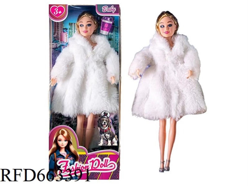 11.5 INCH FULL-BODY PLUSH COAT BARBIE