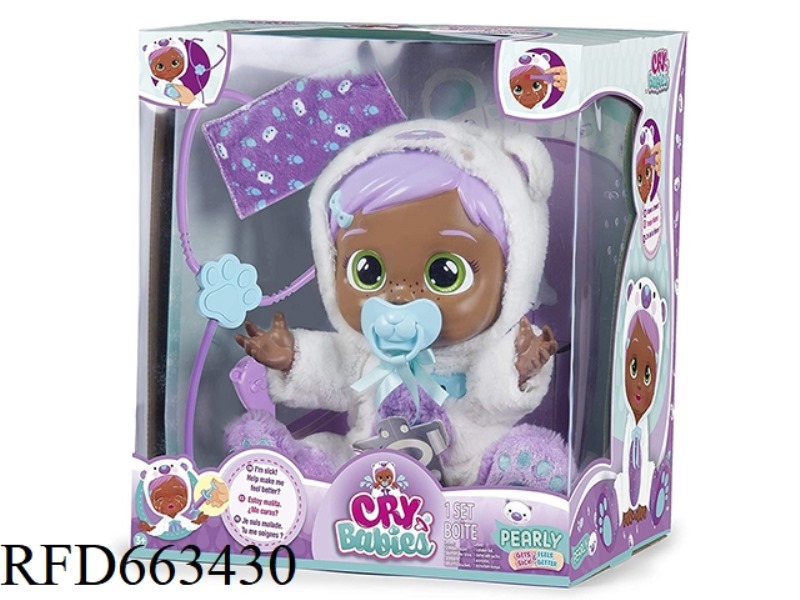 DOCTOR CAT 6TH GENERATION 14-INCH FULL-BODY CRYING DOLL WITH COLORFUL LIGHTS, FOUR-TONE MUSIC AND TE