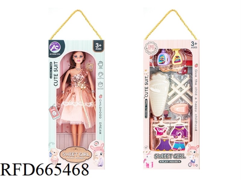 11-INCH BARBIE WITH IRONING CLOTHES RACK SET