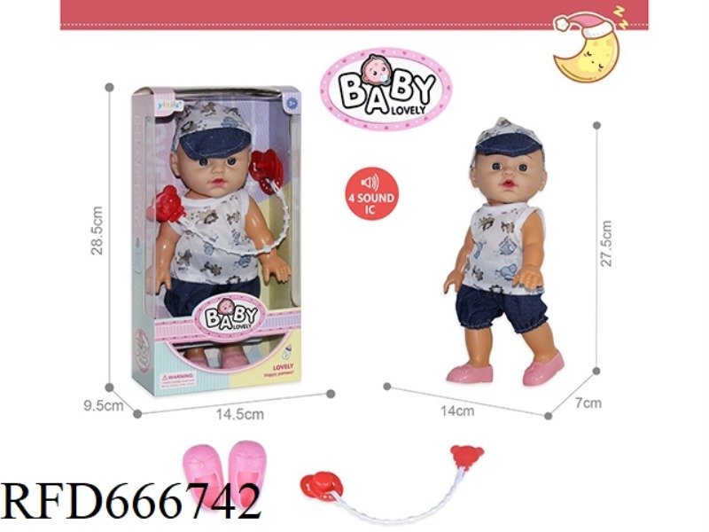 12-INCH HOLLOW DOLL WITH 4-SOUND IC