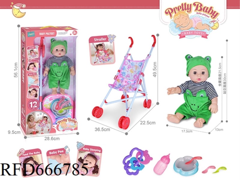 14-INCH HOLLOW DOLL WITH CART WITH 12-SOUND IC