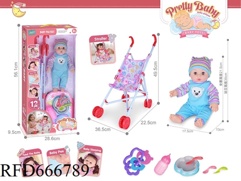 14-INCH HOLLOW DOLL WITH CART WITH 12-SOUND IC