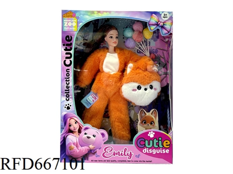 EMILY, 11.5 INCHES, LITTLE FOX HEADGEAR DOLL