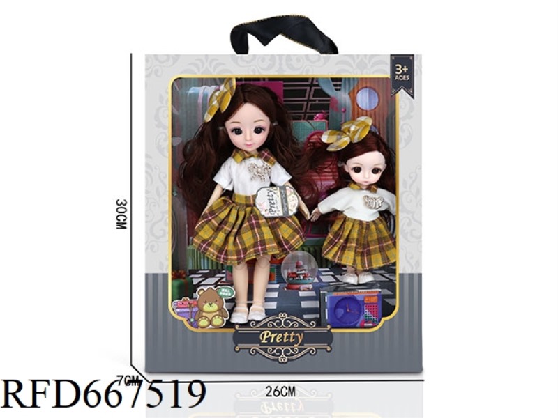 SISTERS DRESS UP AS DOLLS