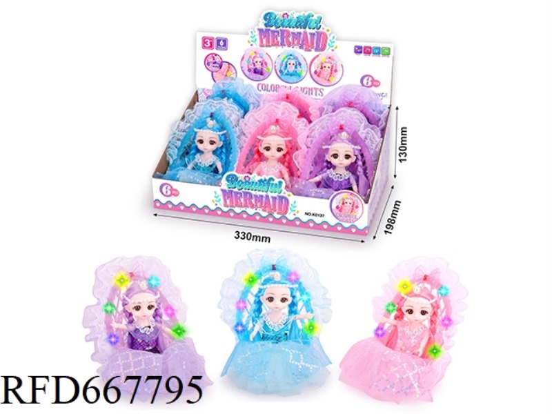 13-JOINT 6-INCH MINI MERMAID WITH LIGHTS (6PCS)