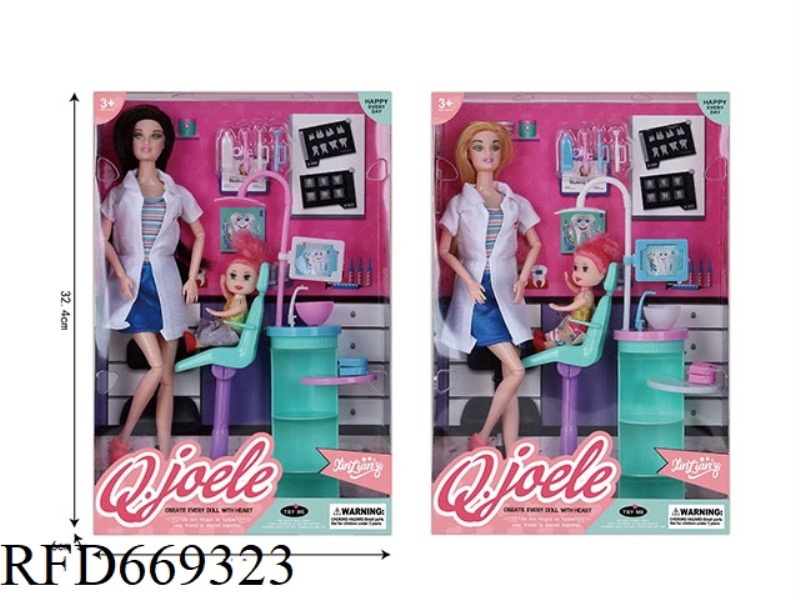 JOEL'S 11.5-INCH ARTICULATED DOLL DENTIST SET