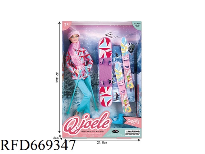 QIAO LEER 11.5 INCH ARTICULATED DOLL SKI SUIT