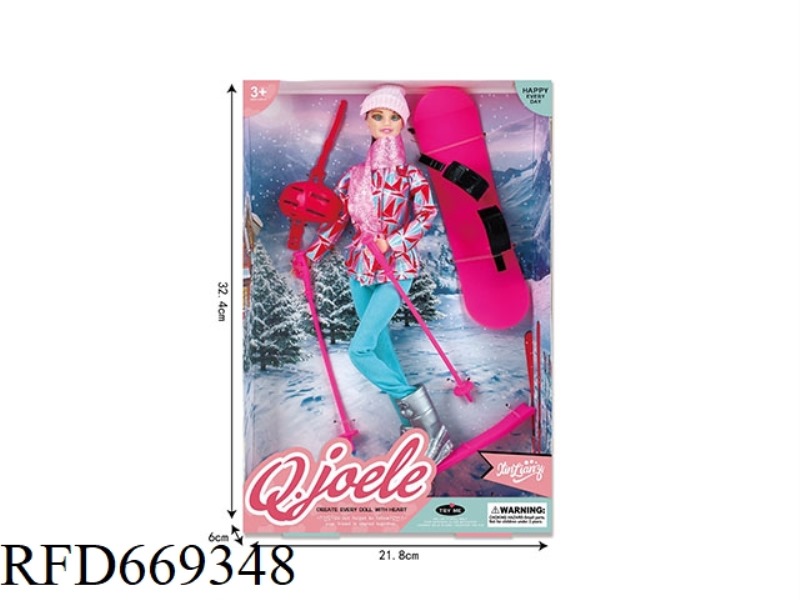 QIAO LEER 11.5 INCH ARTICULATED DOLL SKI SUIT