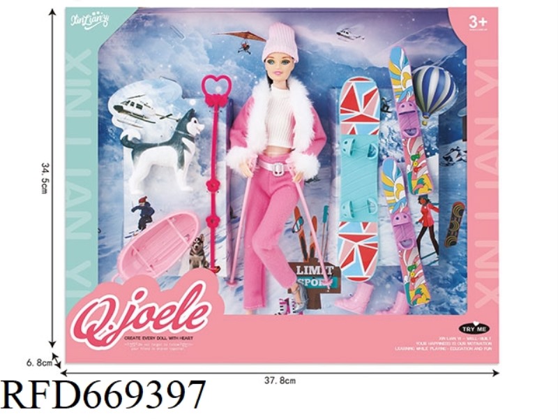QIAO LEER 11.5 INCH ARTICULATED DOLL SKI SUIT