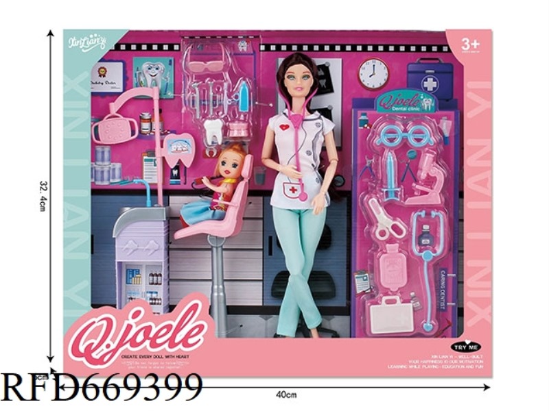 QIAOYUER 11.5 INCH ARTICULATED DOLL DENTAL SET