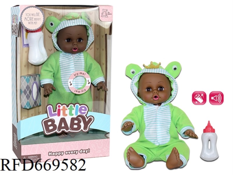 14 INCH ANIMAL DOLL WITH IC (BLACK)