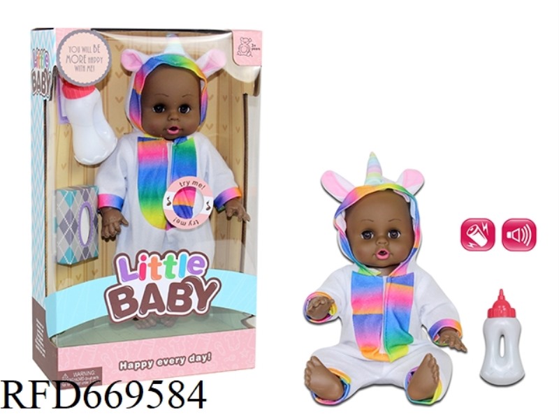 14 INCH ANIMAL DOLL WITH IC (BLACK)