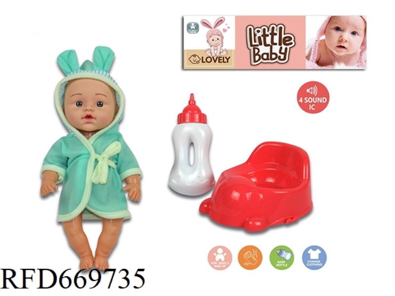 12-INCH ROBE WITH BEDPAN BOTTLE
