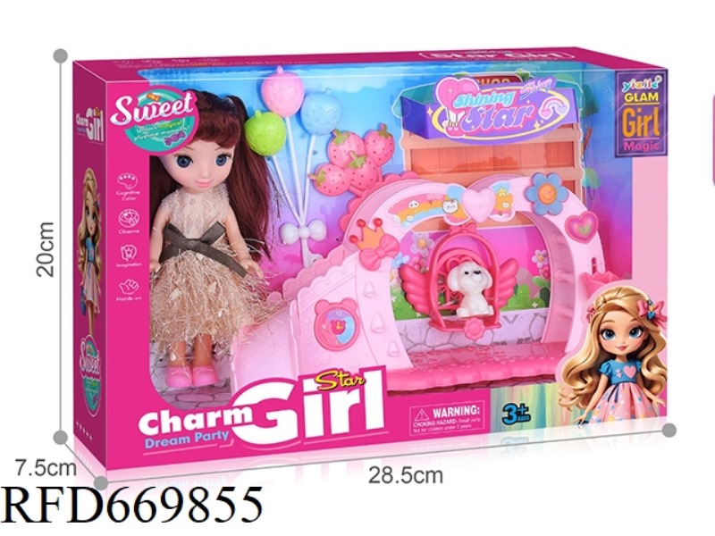 6-INCH GIRL PLAYING HOUSE