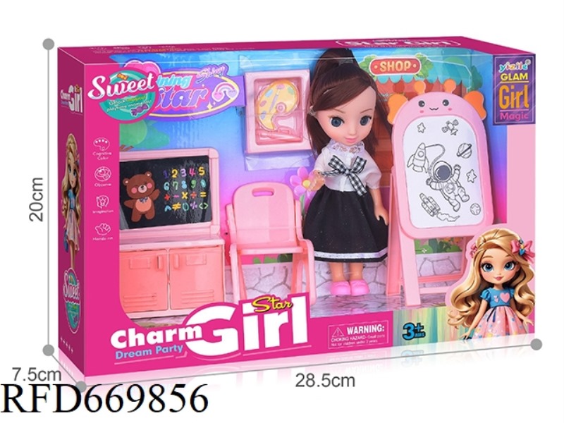 6-INCH GIRL PLAYING HOUSE