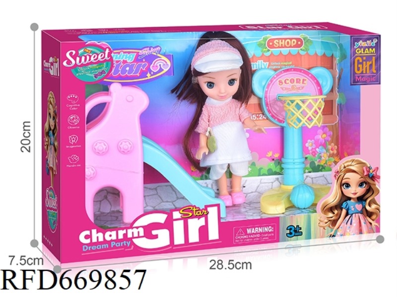 6-INCH GIRL PLAYING HOUSE