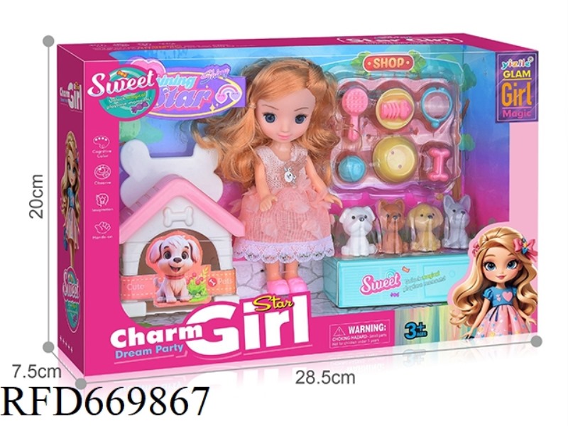 6-INCH GIRL PLAYING HOUSE
