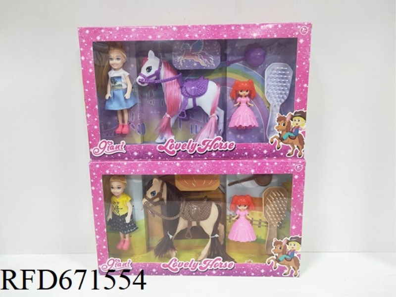 5-INCH SOLID LITTLE KELLY WITH FOAL + HELMET LITTLE PRINCESS COMB